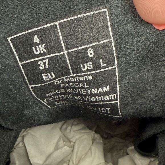 Dr. Martens Womens 1460 Pascal 8 Eye Boots EU 37 US 6 Black Leather GUC - Picture 10 of 12